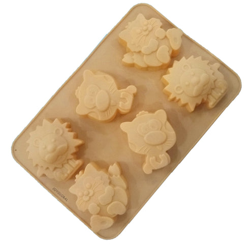 Silicone Animal Shape Mould - 6 Cavity