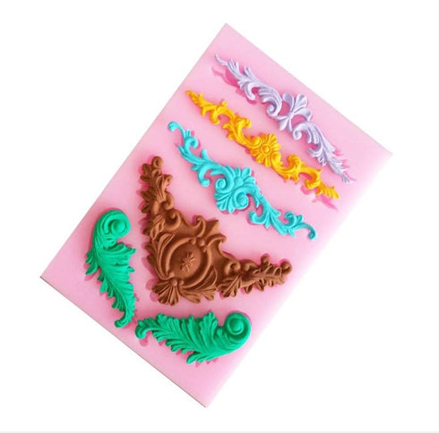 Silicone Baroque Border Mould