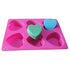 Silicone Heart Silicone Mould - 6 Cavity