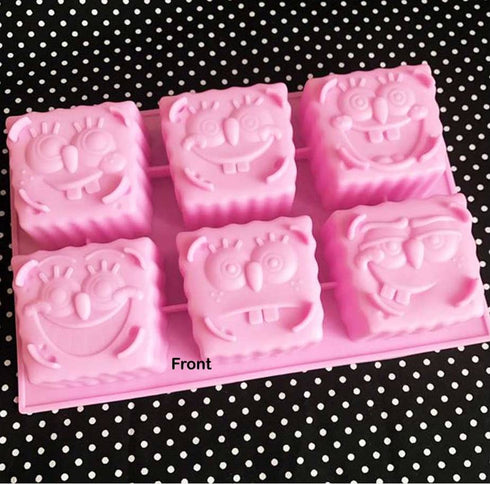 Silicone Sponge Bob Face Mould - 75 Grams