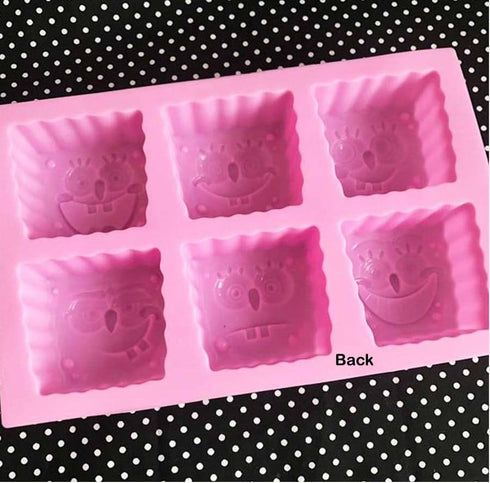 Silicone Sponge Bob Face Mould - 75 Grams