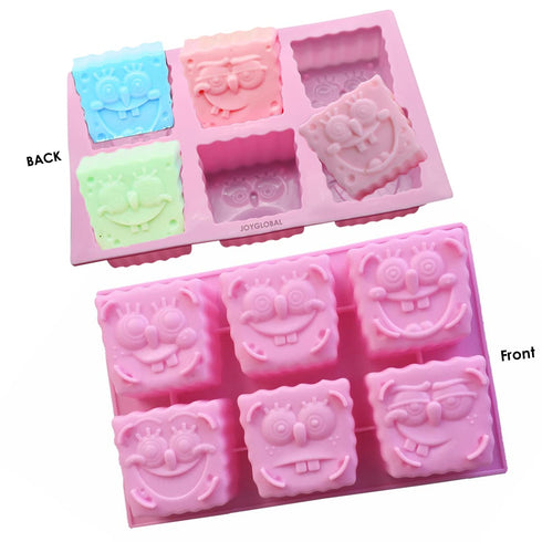 Silicone Sponge Bob Face Mould - 75 Grams