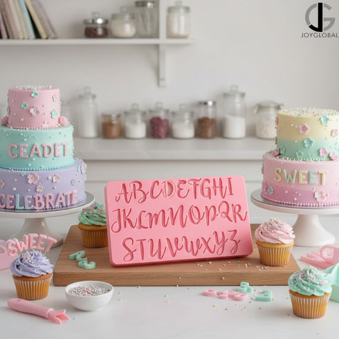 JoyGlobal Alphabet Sweet Stamp - Cake Decoration Tool