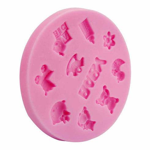 Round 10pcs 3D infant baby boy carriage feeding bottle toy duck bear bell rocking horse flower shape DIY silicone mold
Send inquiry