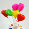 Colorful Heart Plastic Balloons - Set of 5 Pieces