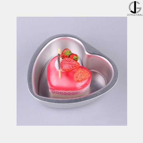 Aluminum Heart Shaped Cake Pan - Set 3 Pieces