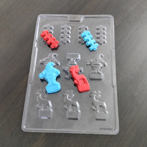 Cacao Christmas Fence Santa & Deer Shape PVC Mould