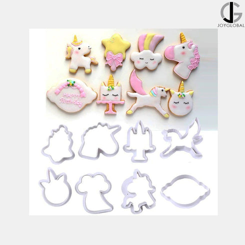 JoyGlobal 8 Pieces Set Unicorn Cookie Cutter