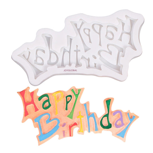 Silicone Groovy Happy Birthday Mould