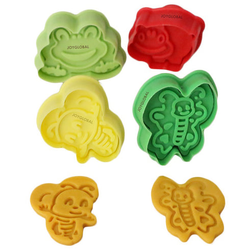 Plastic 4pcs Set Frog Design Plunger Cutter