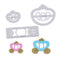 Plastic 3 Piece/Set Princess Tiara Cutter