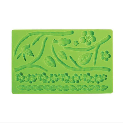 Silicone Nature Birds Theme Fondant and Gum Paste Mould - Cake Decorating & DIY Project Product