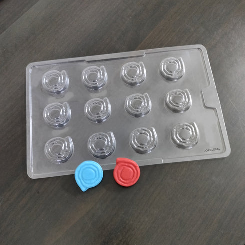 Cacao Jamin Chakkar Cracker PVC Chocolate Mould - 7 Grams