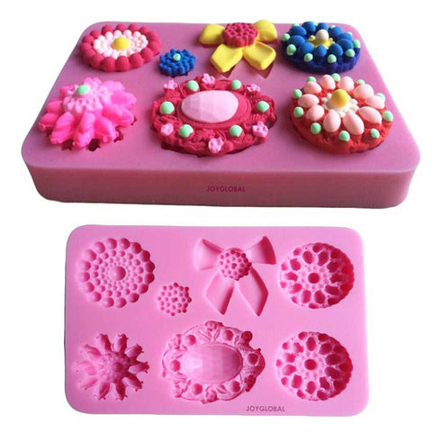Silicone Gemstones Brooch Mould