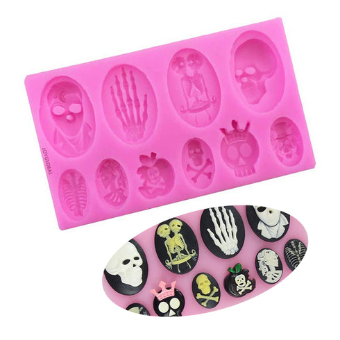 Silicone Skull Skeleton Halloween Mould