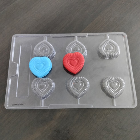 Cacao Heart PVC Lollipop Mould