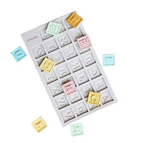 Silicone A to Z Square Alphabets Mould
