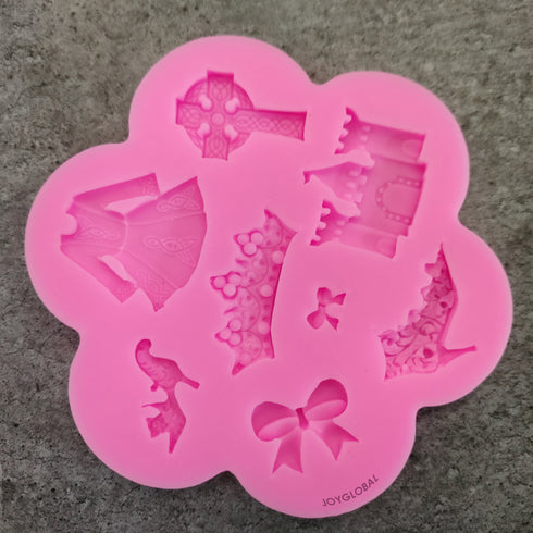 Silicone Girl's Theme bow dress Mould