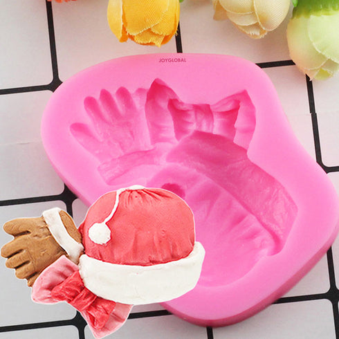 Silicone Baby Gloves Hat Bows Mould