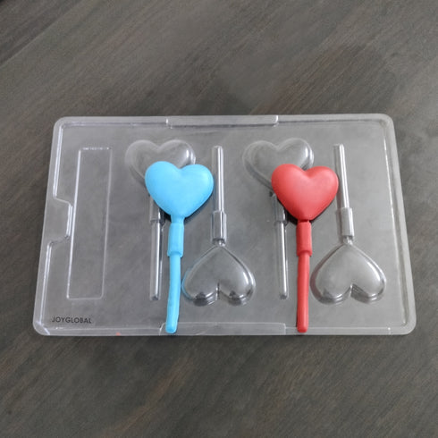 Cacao Heart Shape PVC Lollipop Mould