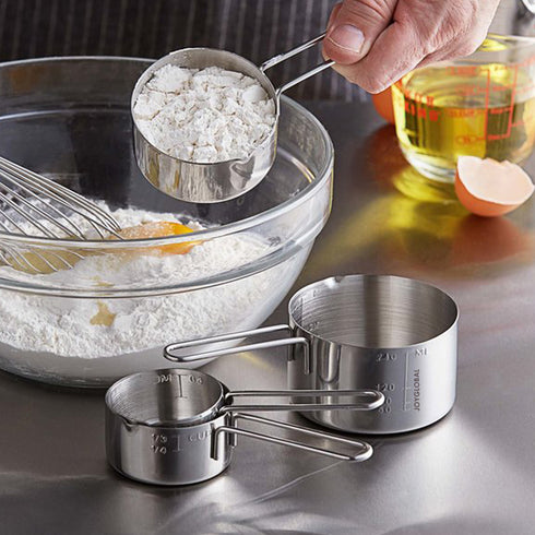 Stainless Steel Measuring Four Cup Set