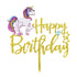Unicorn Happy Birthday Cake Topper