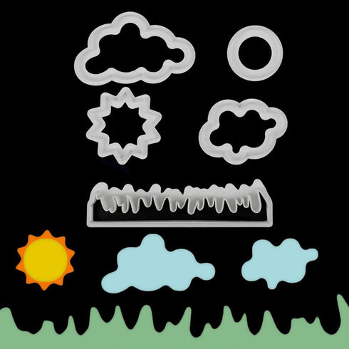 5 Plastic Fluffy Cloud Grass Nature Cutter