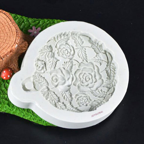 Silicone Flower Rose & Leaf Aromatherapy Diffuser Mould
