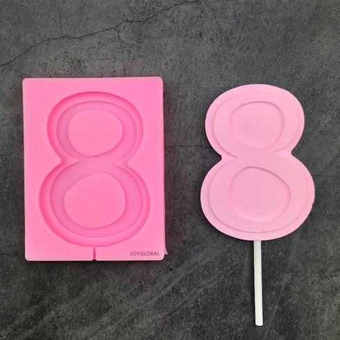 Silicone Number 8 Baking Mould: Flexible & Durable