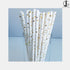 JoyGlobal Paper Golden Star Mason Jar Straws (Set of 20 Pieces, Golden & White)
