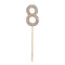 Rhinestone Number 8 Cake Topper