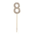 Rhinestone Number 8 Cake Topper