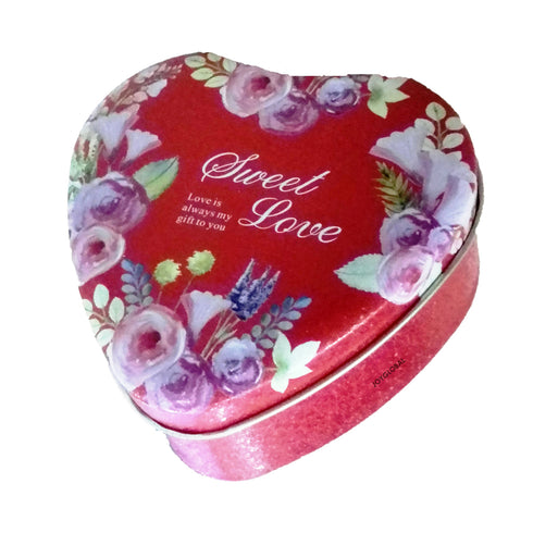 Heart Shape Tin Box - Red (Pack of 10 Pieces)