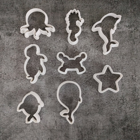 Food Grade 8 Pieces Sea Life Cutters