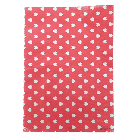 Printed Heart Red Chocolate Wrappers