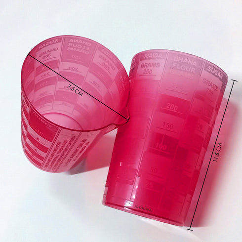 Measuring Glass Grams, Litre,Measuring Glass ( Color Red )