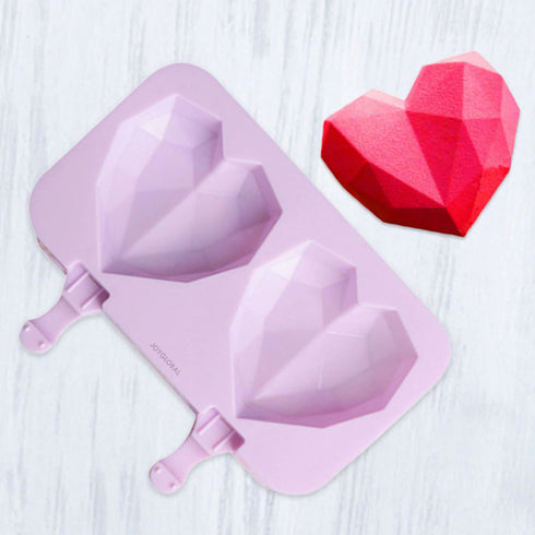 Geometric Heart Cakesicle Mold | Silicone Diamond Mould