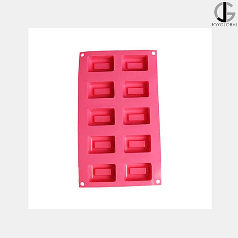 Silicone 10 Cavity Rectangle Silicone Mold-80 Grams
