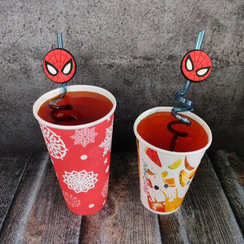 Spiderman Theme Designer Straw