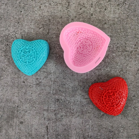 Silicone Snowflakes inside Heart Mould