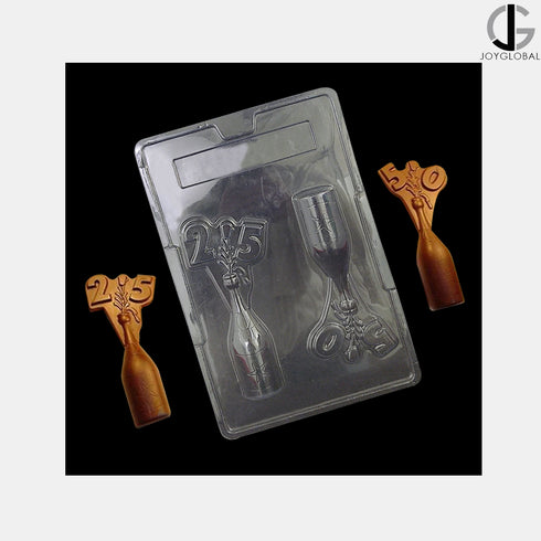 Plastic 25 and 50 Years Theme PVC Chocolate Mould