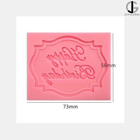 Silicone Happy Birthday Frame Mould