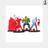 JoyGlobal 4 Piece Set Cartoon Figure Toy Cake Topper