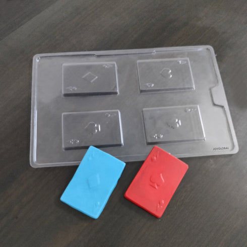 Cacao Poker Play Card Shape PVC Mould