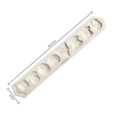 Silicone Baby Clothes Theme Mould