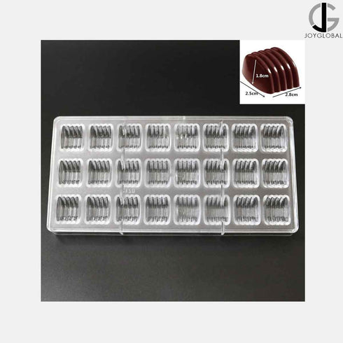 Polycarbonate Four Liners Rectangle Mould - 12 Grams