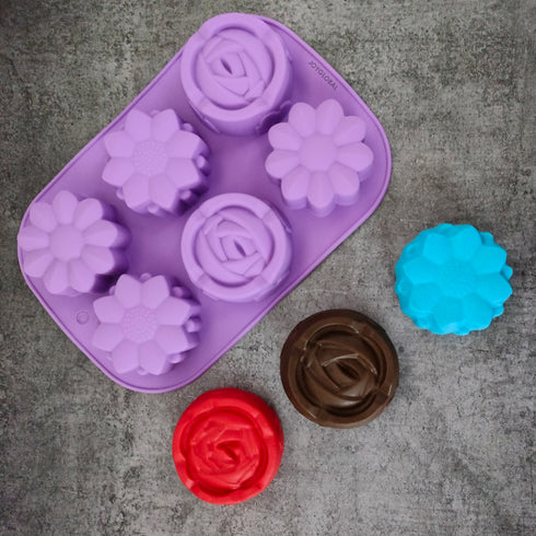 Silicone Multiple Flowers Mould - 100 Grams