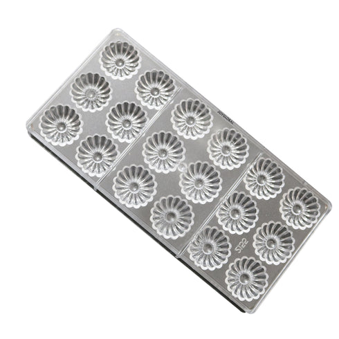 Polycarbonate Flower Round Mould - 7 Grams
