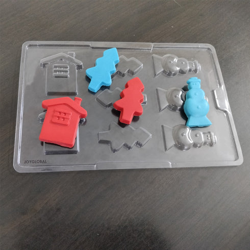 Cacao Christmas House Tree & Snowman PVC Mould
