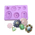Silicone Gemstone Brooch Mould - 7 Cavity